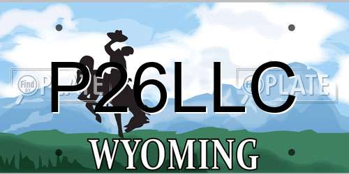 P26LLC Wyoming License Plate
