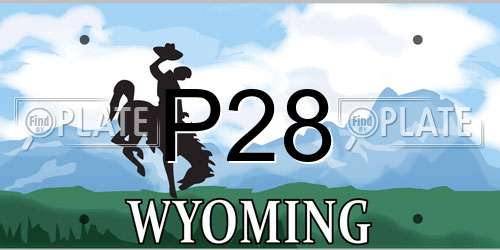P28 Wyoming License Plate