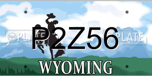 P2Z56 Wyoming License Plate