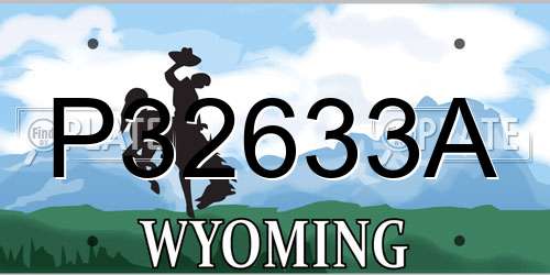 P32633A Wyoming License Plate