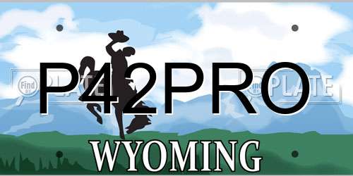P42PRO Wyoming License Plate