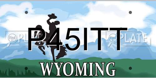 P45ITT Wyoming License Plate