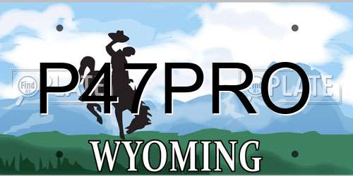 P47PRO Wyoming License Plate