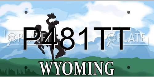 P481TT Wyoming License Plate