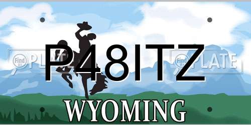 P48ITZ Wyoming License Plate