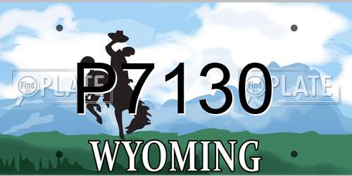 P7130 Wyoming License Plate