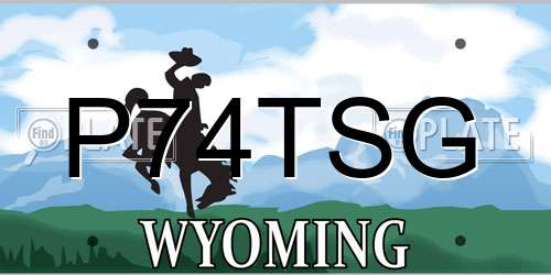 P74TSG Wyoming License Plate