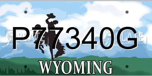 P77340G Wyoming License Plate
