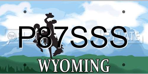 P87SSS Wyoming License Plate