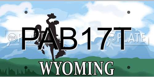 PAB17T Wyoming License Plate