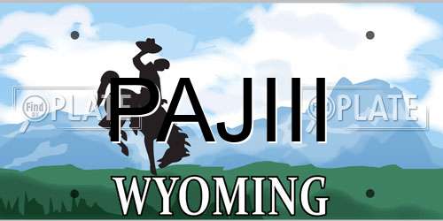 PAJIII Wyoming License Plate