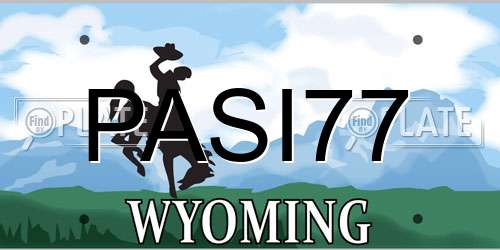 PASI77 Wyoming License Plate