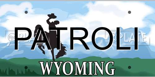PATROLI Wyoming License Plate