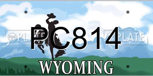 PC814 Wyoming License Plate