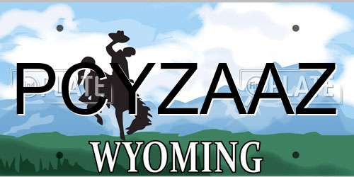 PCYZAAZ Wyoming License Plate