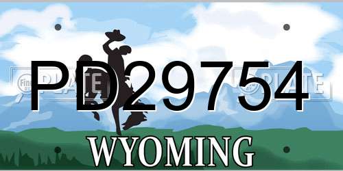 PD29754 Wyoming License Plate