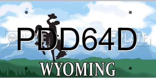 PDD64D Wyoming License Plate