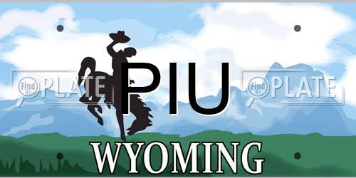 PIU Wyoming License Plate