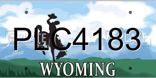 PLC4183 Wyoming License Plate