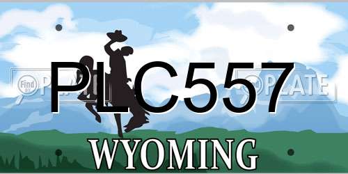 PLC557 Wyoming License Plate