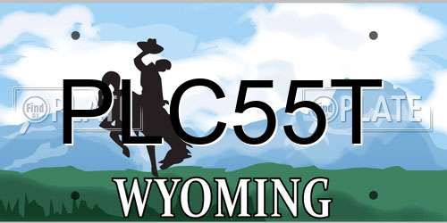 PLC55T Wyoming License Plate