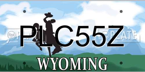 PLC55Z Wyoming License Plate