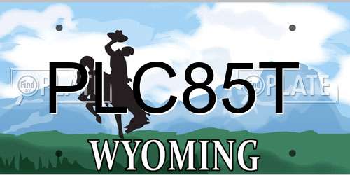 PLC85T Wyoming License Plate