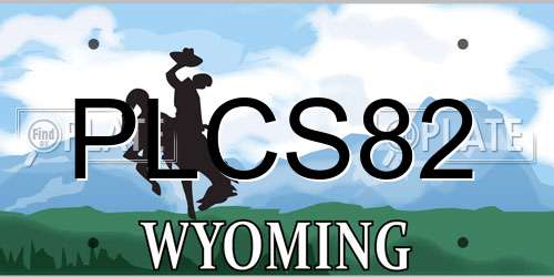 PLCS82 Wyoming License Plate