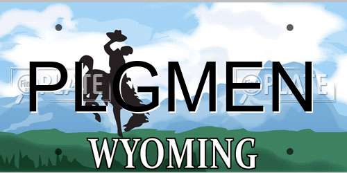 PLGMEN Wyoming License Plate