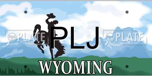 PLJ Wyoming License Plate