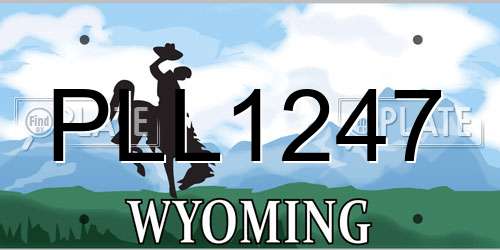 PLL1247 Wyoming License Plate