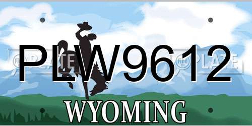 PLW9612 Wyoming License Plate
