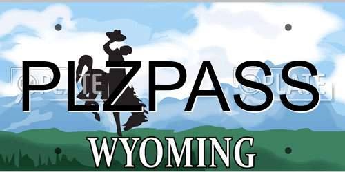 PLZPASS Wyoming License Plate