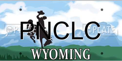 PNCLC Wyoming License Plate