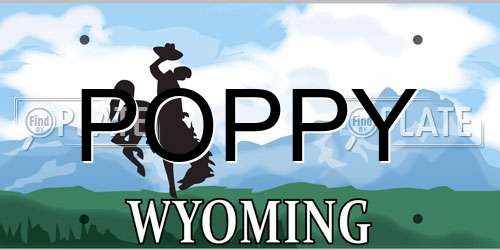 POPPY Wyoming License Plate