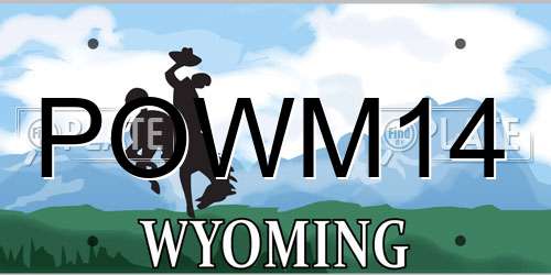 POWM14 Wyoming License Plate