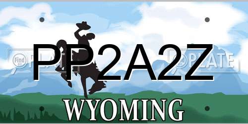 PP2A2Z Wyoming License Plate