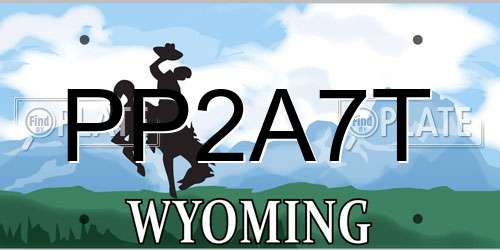 PP2A7T Wyoming License Plate