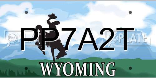 PP7A2T Wyoming License Plate