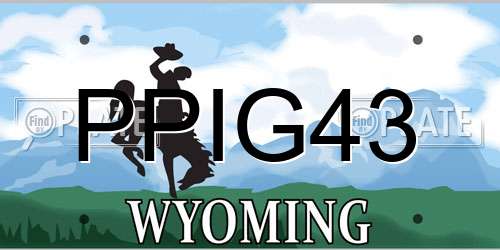 PPIG43 Wyoming License Plate