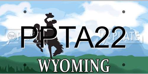 PPTA22 Wyoming License Plate