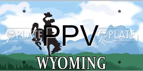 PPV Wyoming License Plate