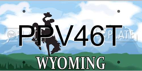 PPV46T Wyoming License Plate