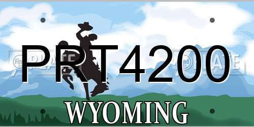 PRT4200 Wyoming License Plate
