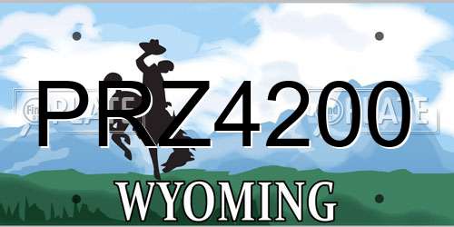 PRZ4200 Wyoming License Plate
