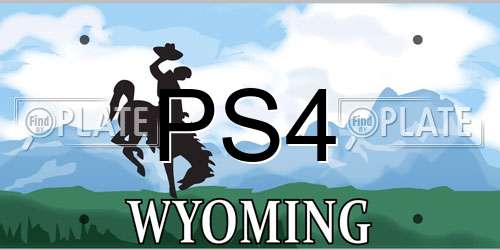PS4 Wyoming License Plate