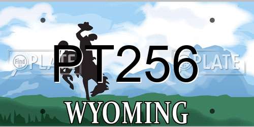 PT256 Wyoming License Plate