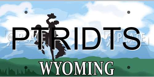 PTRIDTS Wyoming License Plate