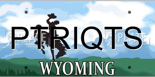 PTRIQTS Wyoming License Plate