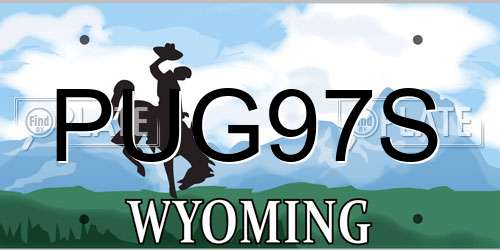 PUG97S Wyoming License Plate